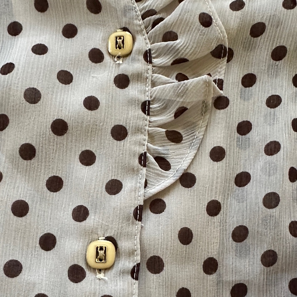 Polka Dot Ruffle Blouse - Picture 7 of 11